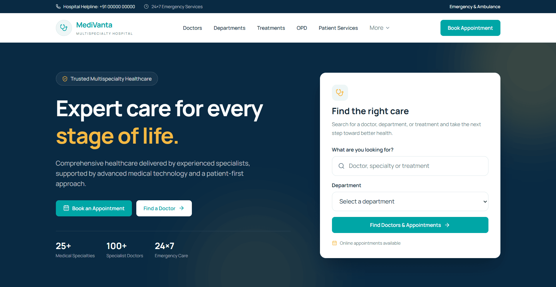 MediVanta Healthcare project